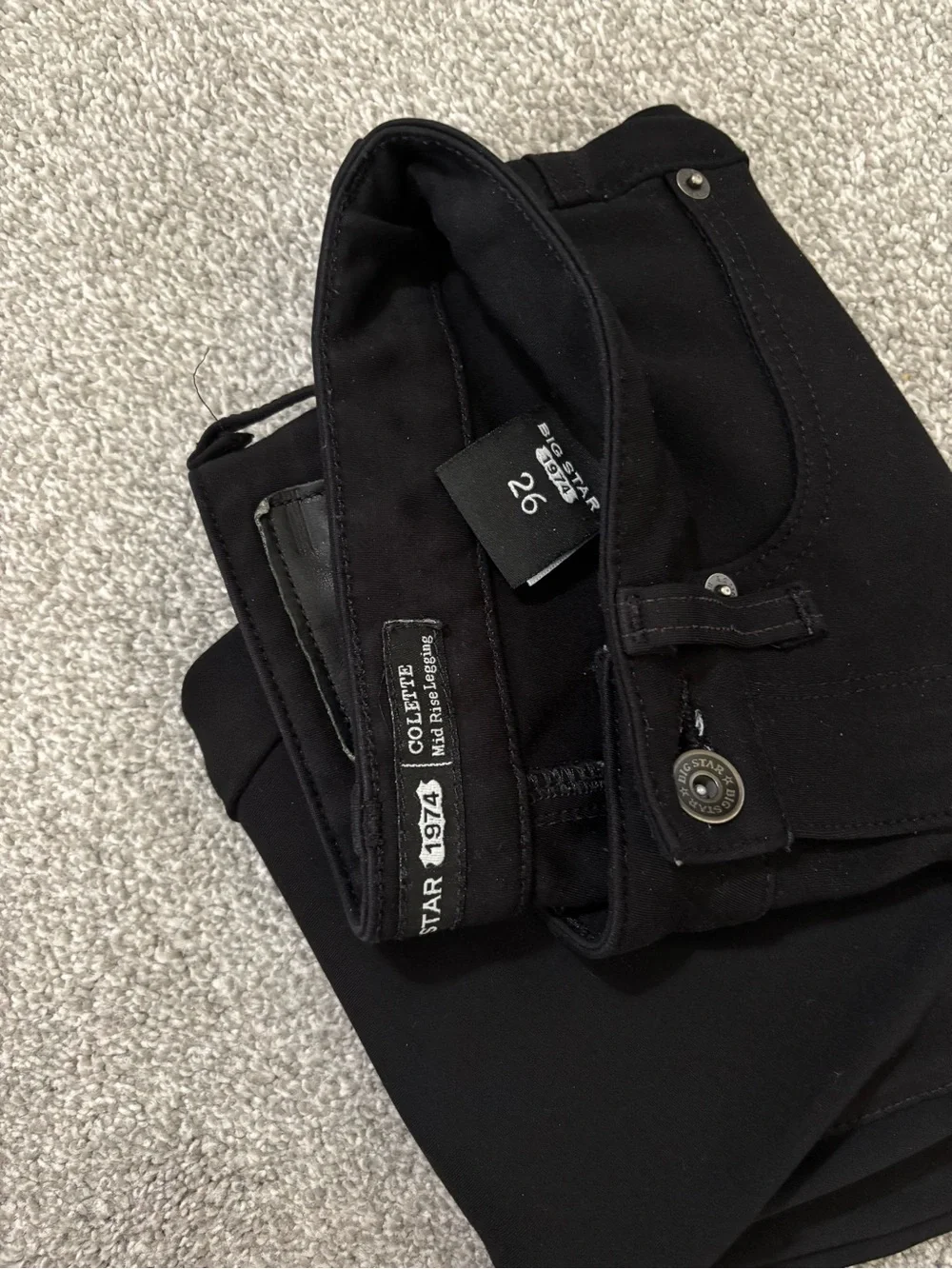 Big Star Black Colette Mid-Rise Skinny Pants for Women